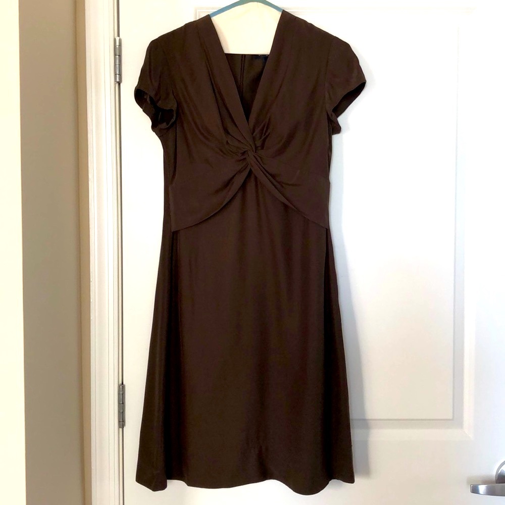 Banana Republic Chocolate silk work dress